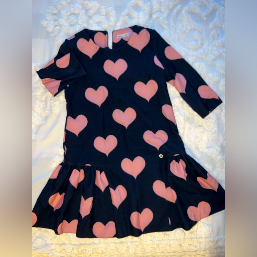 Está Line Romantic Hearts Pattern Dress Great condition